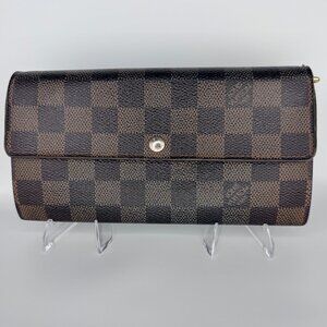 Louis Vuitton Damier Ebene Sarah Wallet.